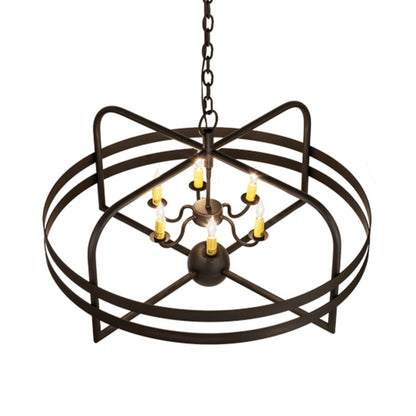 Meyda Tiffany Aldari 6 Light 32" Wide Taper Candle Style Chandelier