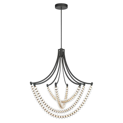Minka Lavery Pearl 39" Wide LED Abstract Chandelier with Clear, Blown Glass Shades