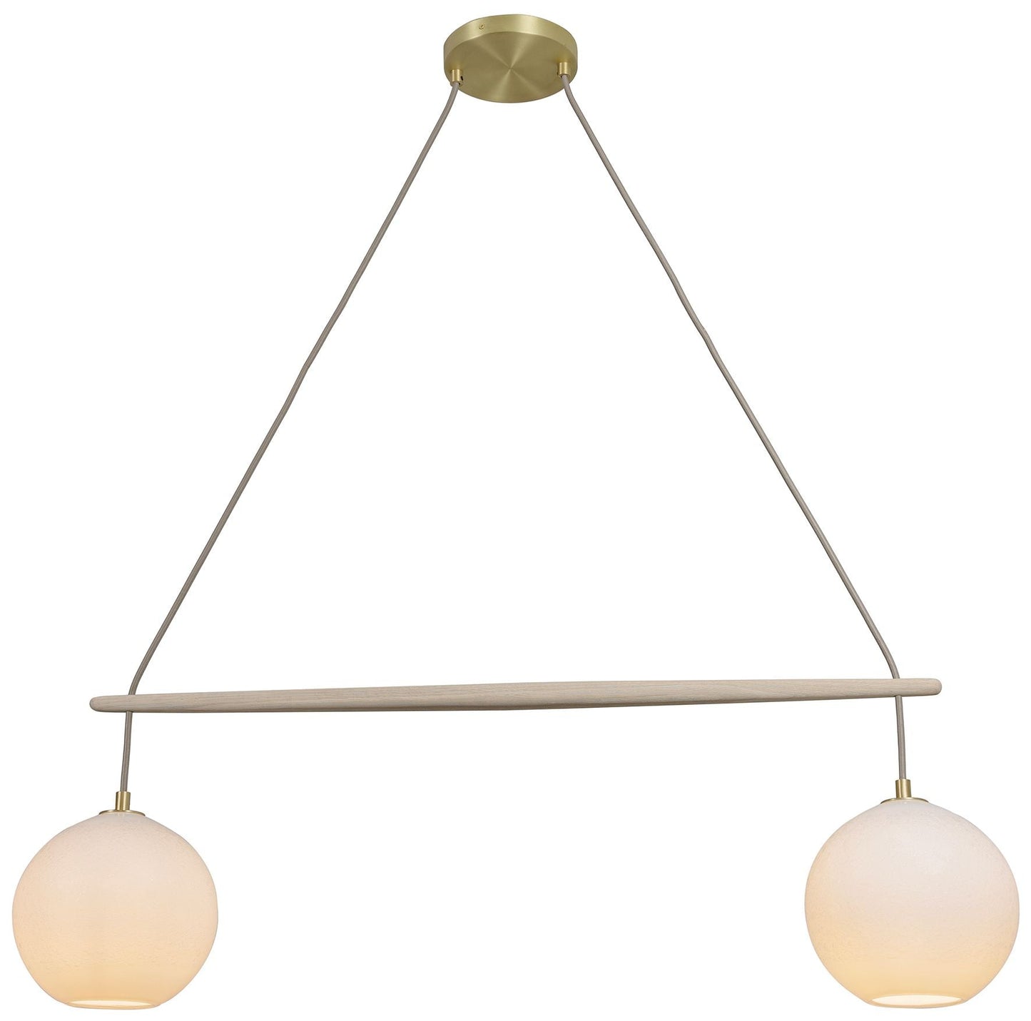 Miro 9" Wide Clear Bubble Glass Walnut Crossbar Chandelier Black Accen