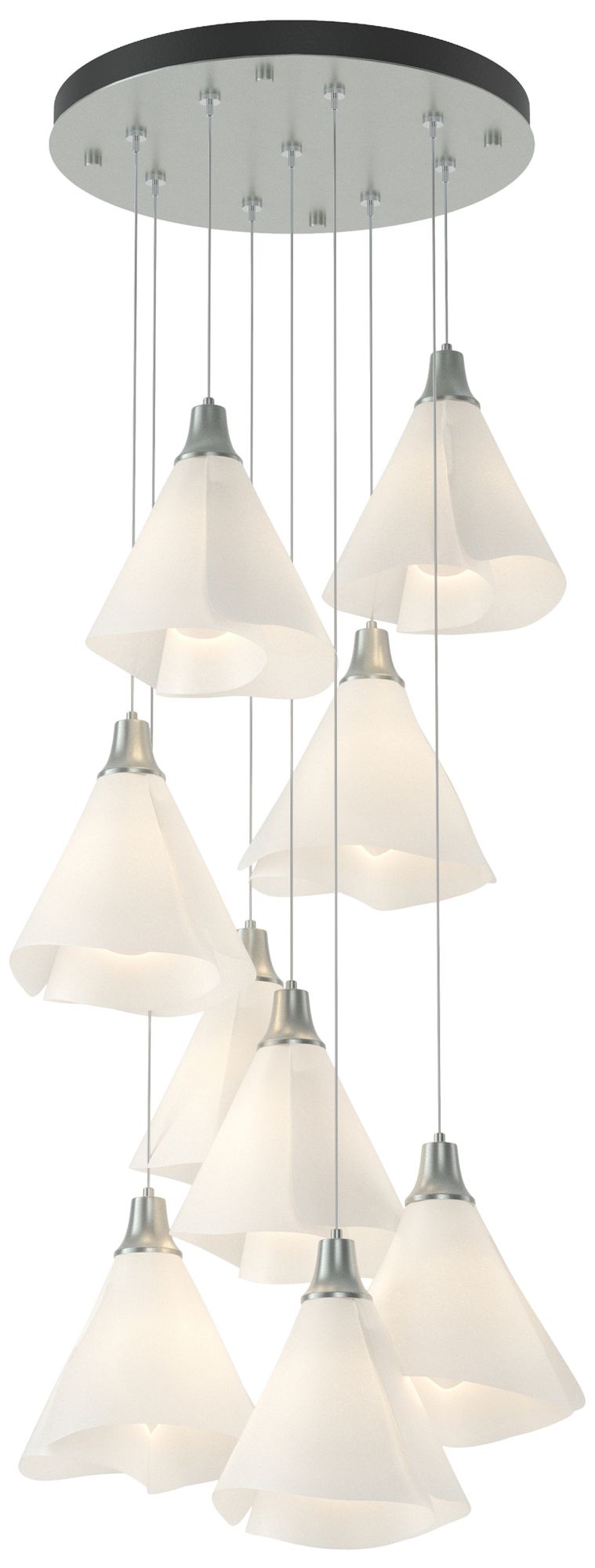 Mobius 20.8"W 9-Light Round  Standard Pendant w/ Spun Frost Shade