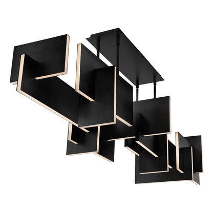 Modern Forms Amari 58" Wide Black Aluminum LED Linear Pendant