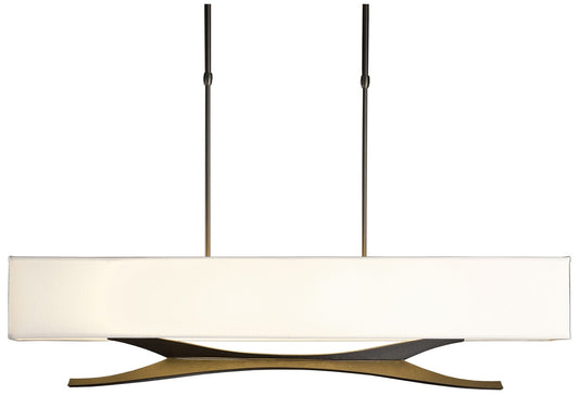 Moreau 42" Dark Smoke Short Pendant with Natural Anna Shade