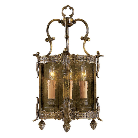 Metropolitan 3 Light Candle-Style Lantern Wall Sconce from the Foyer Collection