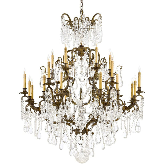 Metropolitan 24 Light 3 Tier Candle Style Crystal Chandelier from the Vintage / Crystal Collection