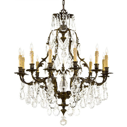 Metropolitan 12 Light 1 Tier Candle Style Crystal Chandelier from the Vintage / Crystal Collection