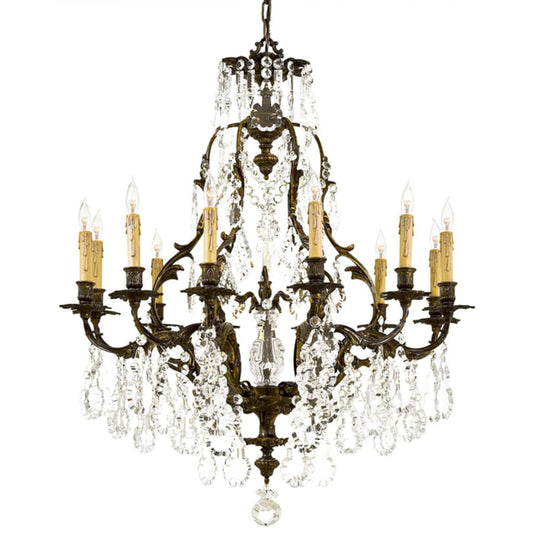 Metropolitan 12 Light 1 Tier Candle Style Crystal Chandelier from the Vintage / Crystal Collection