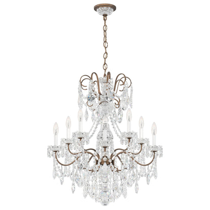 New Orleans 31"H x 28"W 10-Light Crystal Chandelier in Etruscan G