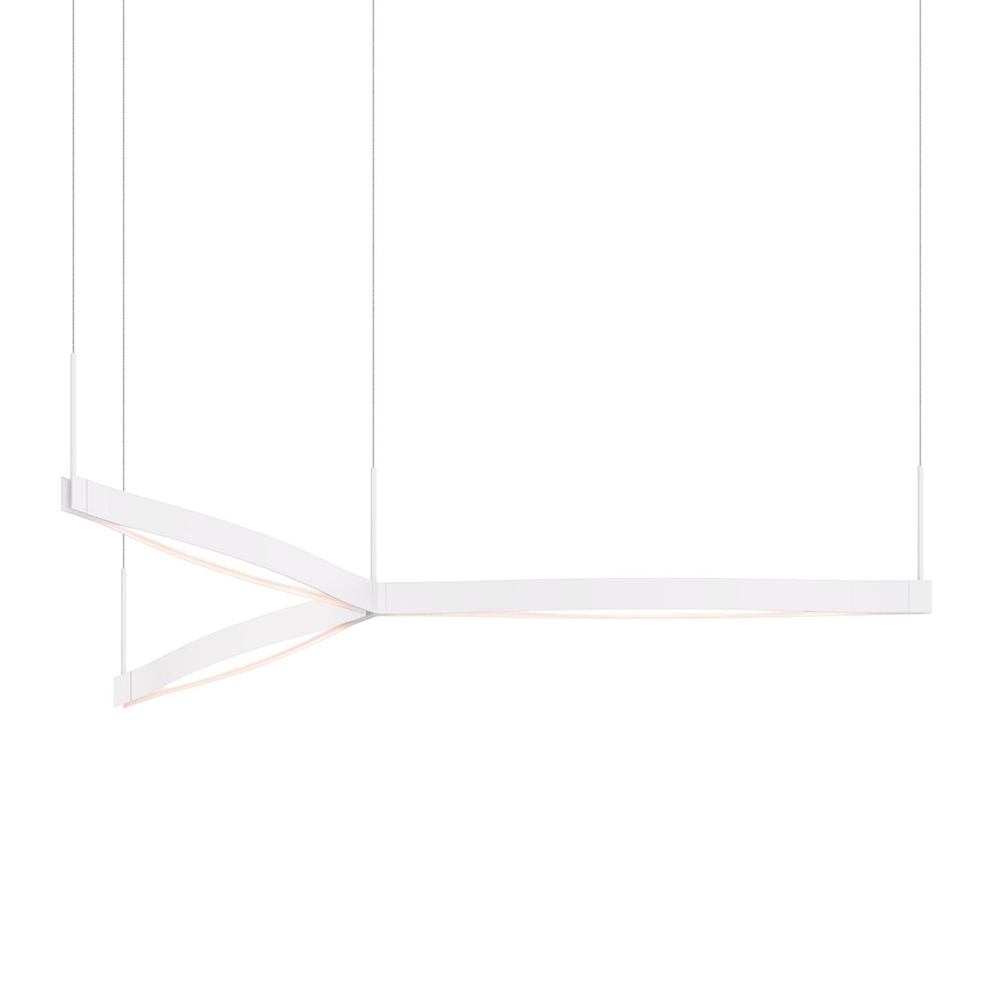 Ola�?55" Wide Satin White LED Kitchen Island Light Pendant