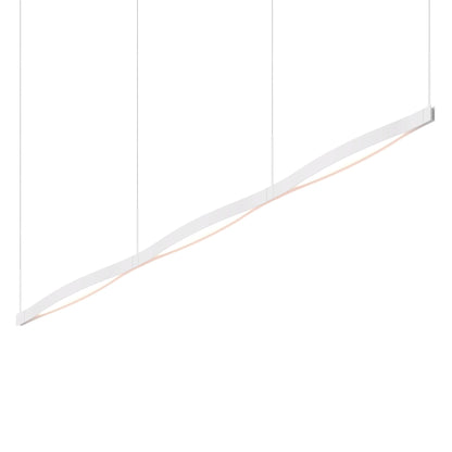Ola 82" Wide Satin White LED Kitchen Island Light Pendant