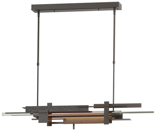 Planar 48.3"W Sterling Accented Oil Rubbed Bronze Standard LED Pendant