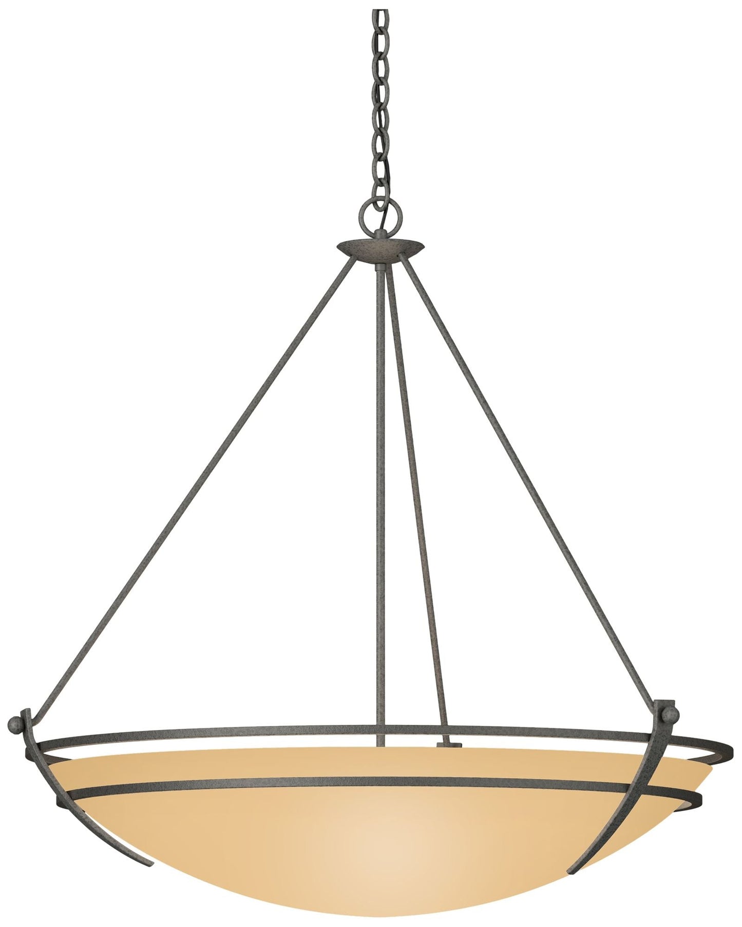 Presidio Tryne 35.1"W Large Scale Natural Iron Pendant w/ Sand Glass S