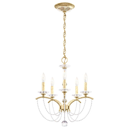 Priscilla 22"H x 18"W 5-Light Crystal Chandelier in Heirloom Silv