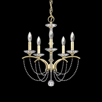 Priscilla 22"H x 18"W 5-Light Crystal Chandelier in Heirloom Silv