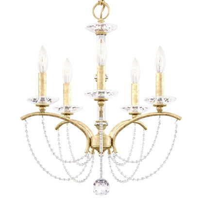Priscilla 22"H x 18"W 5-Light Crystal Chandelier in Heirloom Silv