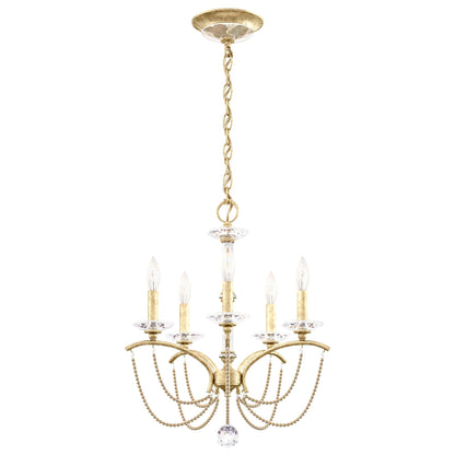 Priscilla 22"H x 18"W 5-Light Crystal Chandelier in Heirloom Silv