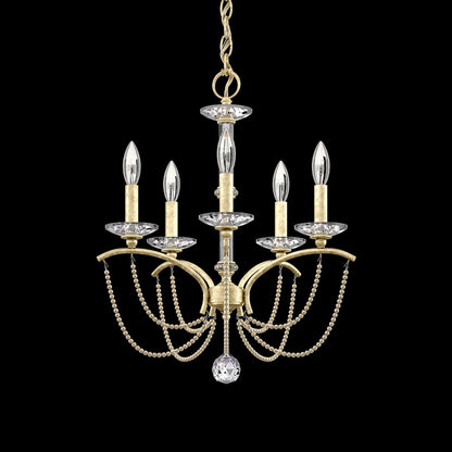 Priscilla 22"H x 18"W 5-Light Crystal Chandelier in Heirloom Silv