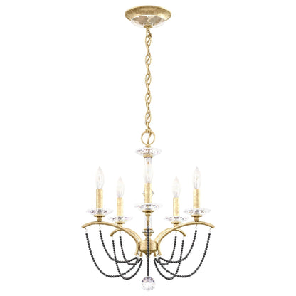 Priscilla 22"H x 18"W 5-Light Crystal Chandelier in Heirloom Silv