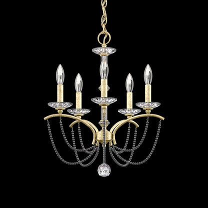 Priscilla 22"H x 18"W 5-Light Crystal Chandelier in Heirloom Silv