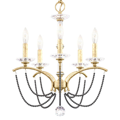 Priscilla 22"H x 18"W 5-Light Crystal Chandelier in Heirloom Silv
