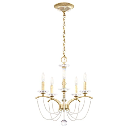 Priscilla 22"H x 18"W 5-Light Crystal Chandelier in Heirloom Silv