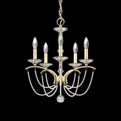 Priscilla 22"H x 18"W 5-Light Crystal Chandelier in Heirloom Silv
