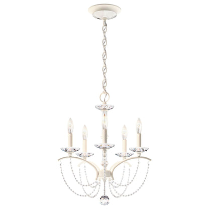 Priscilla 22"H x 18"W 5-Light Crystal Chandelier in White