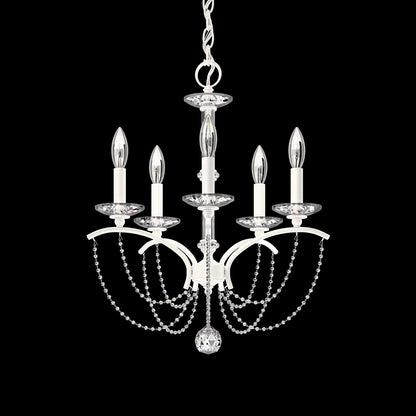 Priscilla 22"H x 18"W 5-Light Crystal Chandelier in White