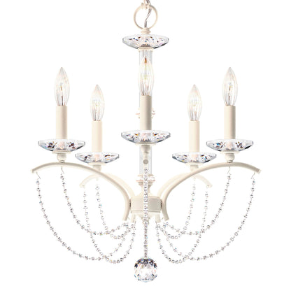 Priscilla 22"H x 18"W 5-Light Crystal Chandelier in White