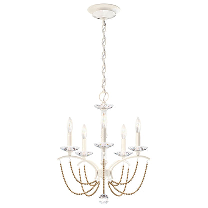 Priscilla 22"H x 18"W 5-Light Crystal Chandelier in White