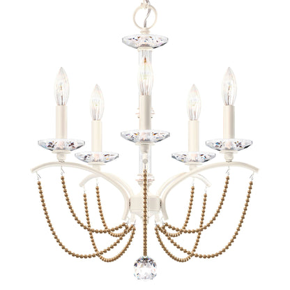 Priscilla 22"H x 18"W 5-Light Crystal Chandelier in White