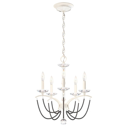 Priscilla 22"H x 18"W 5-Light Crystal Chandelier in White