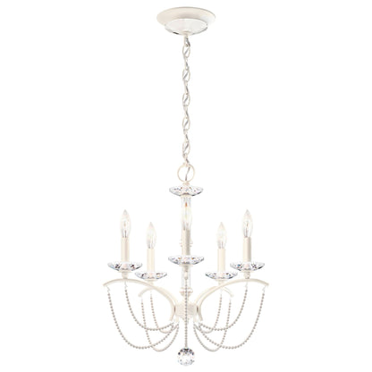 Priscilla 22"H x 18"W 5-Light Crystal Chandelier in White