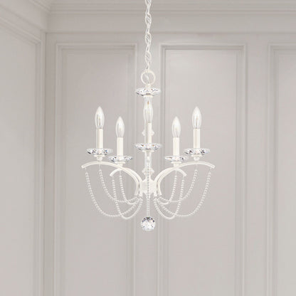 Priscilla 22"H x 18"W 5-Light Crystal Chandelier in White