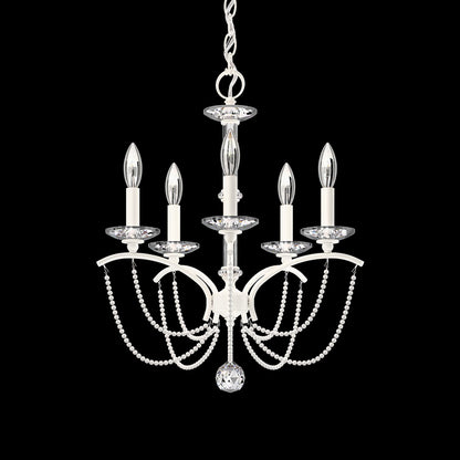 Priscilla 22"H x 18"W 5-Light Crystal Chandelier in White