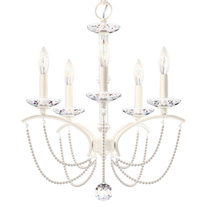 Priscilla 22"H x 18"W 5-Light Crystal Chandelier in White