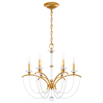 Priscilla 23.5"H x 23.5"W 6-Light Crystal Chandelier in Heirloom