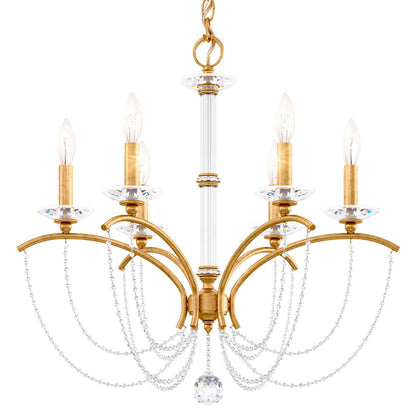 Priscilla 23.5"H x 23.5"W 6-Light Crystal Chandelier in Heirloom
