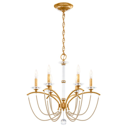 Priscilla 23.5"H x 23.5"W 6-Light Crystal Chandelier in Heirloom