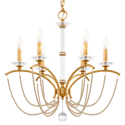 Priscilla 23.5"H x 23.5"W 6-Light Crystal Chandelier in Heirloom