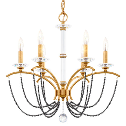 Priscilla 23.5"H x 23.5"W 6-Light Crystal Chandelier in Heirloom