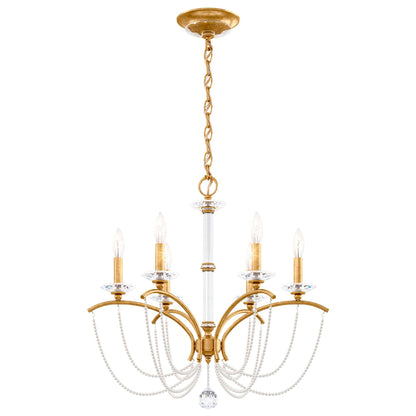Priscilla 23.5"H x 23.5"W 6-Light Crystal Chandelier in Heirloom