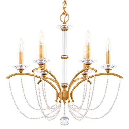 Priscilla 23.5"H x 23.5"W 6-Light Crystal Chandelier in Heirloom