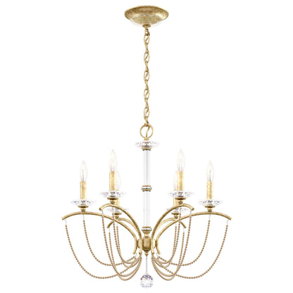 Priscilla 23.5"H x 23.5"W 6-Light Crystal Chandelier in Heirloom