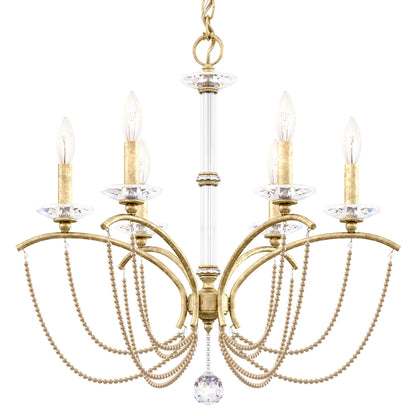 Priscilla 23.5"H x 23.5"W 6-Light Crystal Chandelier in Heirloom