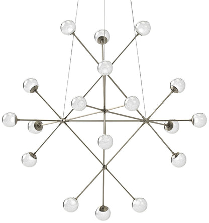 Proton�?40"W Satin Nickel 18-Light LED Pendant Light