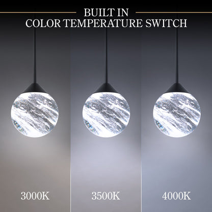 Quest 8"H x 20"W 13-Light Crystal Multi-Light Pendant in Black