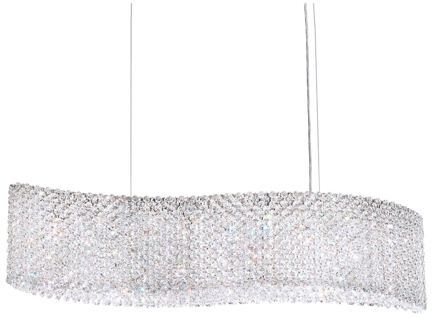 Refrax 8"H x 32"W 13-Light Crystal Pendant in Polished Stainless