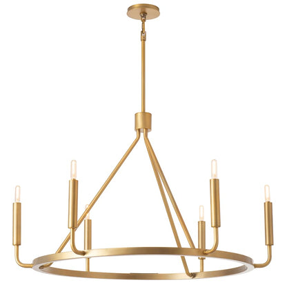 Robert Abbey Mavisten Edition Carbonia 6 Light 38" Wide LED Chandelier