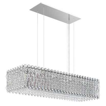 Sarella 36 1/2" Wide Polished Stainless Crystal Chandelier