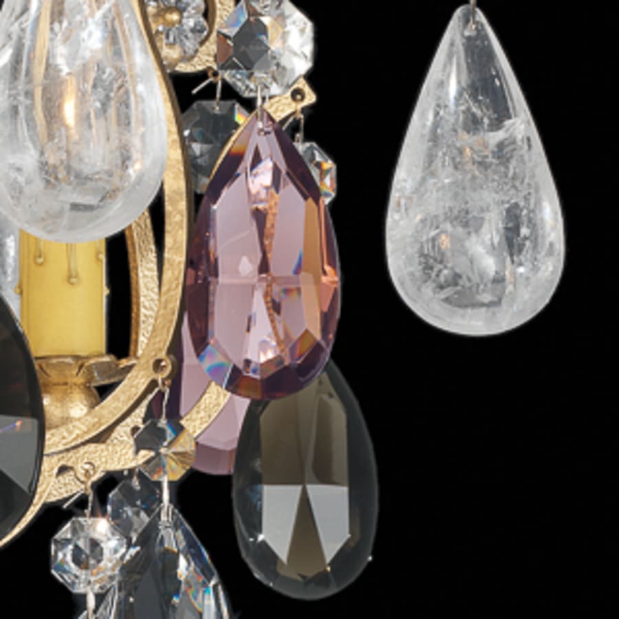 Schonbek Renaissance 13 Light 32" Wide Crystal Chandelier with Amethyst and Black Diamond Rock Crystals
